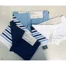 Damen Unterhemd seamless Größe S/M  weiß/schwarz/hellblau gestreift