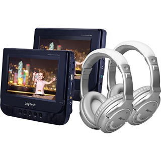 Jay-Tech 728K Kopfstützen Car Cinema Set 2x DVD Player + 2x Bluetooth Kopfhörer