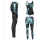 Damen Sport Wear Sport Set Leggings+Tanktop Trainingsanzug Gym Yoga Fitness Blau S-M