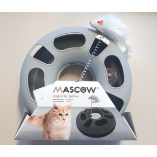 Mascow Katzenspielzeug horizontales Katzenrad mit beweglicher Maus
