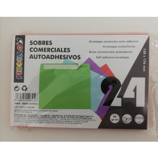 Briefumschläge DIN B6 (120x176mm) Kuverts 4 x 24 Stück in rot, blau, lila und grün