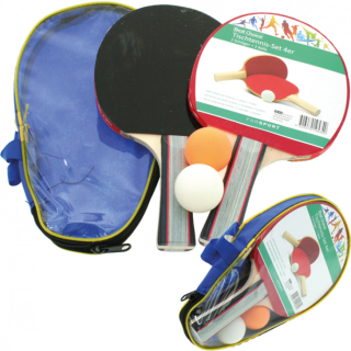 Jean Products Tischtennis-Set mit 2 Schläger, 2 Bälle in praktischer Tragetasche