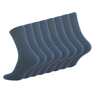 Socken für Freizeit, Sport, Arbeitssocken in jeansblau Gr. 43/45, 8 Paar  für Herren