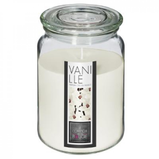 Duftkerzen XXL im Glas rund Duft Kerze groß 10 x 10 x 14,5 cm 510 g Vanille