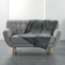 Kuscheldecke Wohndecke Decke Sofaüberwurf grau 125x150 cm