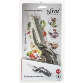 5FIVE Cutter 2-in-1 Messer Schere Schneidebrett