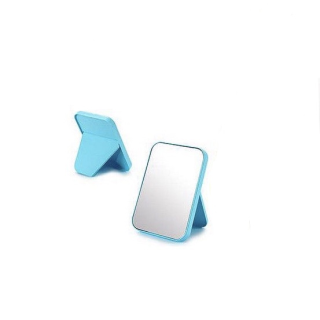 Kosmetikspiegel / Schminkspiegel in 3 verschiedenen Farben, 14 x 1,5 x 20 cm blau