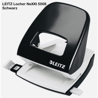Locher LEITZ NeXXT 5008 Metall 30 Blatt schwarz