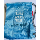 Turnbeutel, Sportbeutel, Rucksack, Matchsack mit Innentasche Gymbag für dich :-) blau