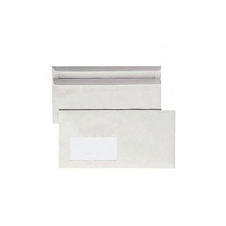 Briefumschlag mit Fenster selbstklebend DIN lang 110x220 weiß Recycling 1000 Stück Kuvert