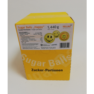 Zucker Portionen 400 Stück á 3,6 g Sugar Balls Happy