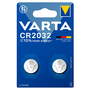 2 VARTA Knopfzellen CR2032 3,0 V