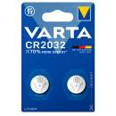 2 VARTA Knopfzellen CR2032 3,0 V