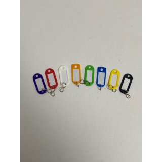 Schlüsselschilder beschriftbar Schlüsselanhänger Schlüsselring zum Beschriften in 8 Farben